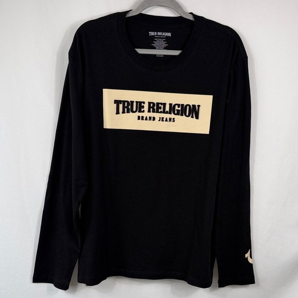 True Religion Other - True Religion NWT Black and Cream Long Sleeve Tee. Raised logo. Mens Size L